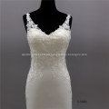 Crystal Design Bridal Gown Prom Dress Mermaid crepe Wedding Dresses